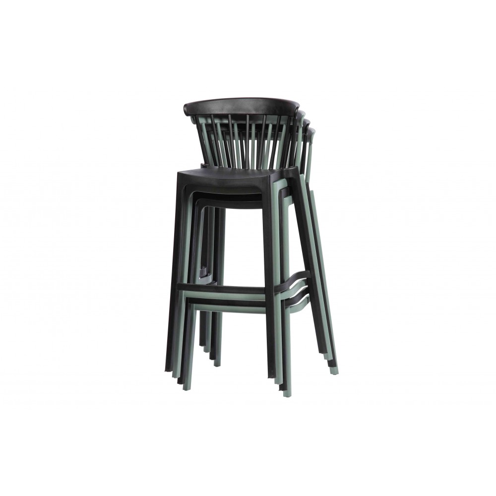 Plastikinė baro kėdė Bliss (nefrito žalia), 2 vnt.