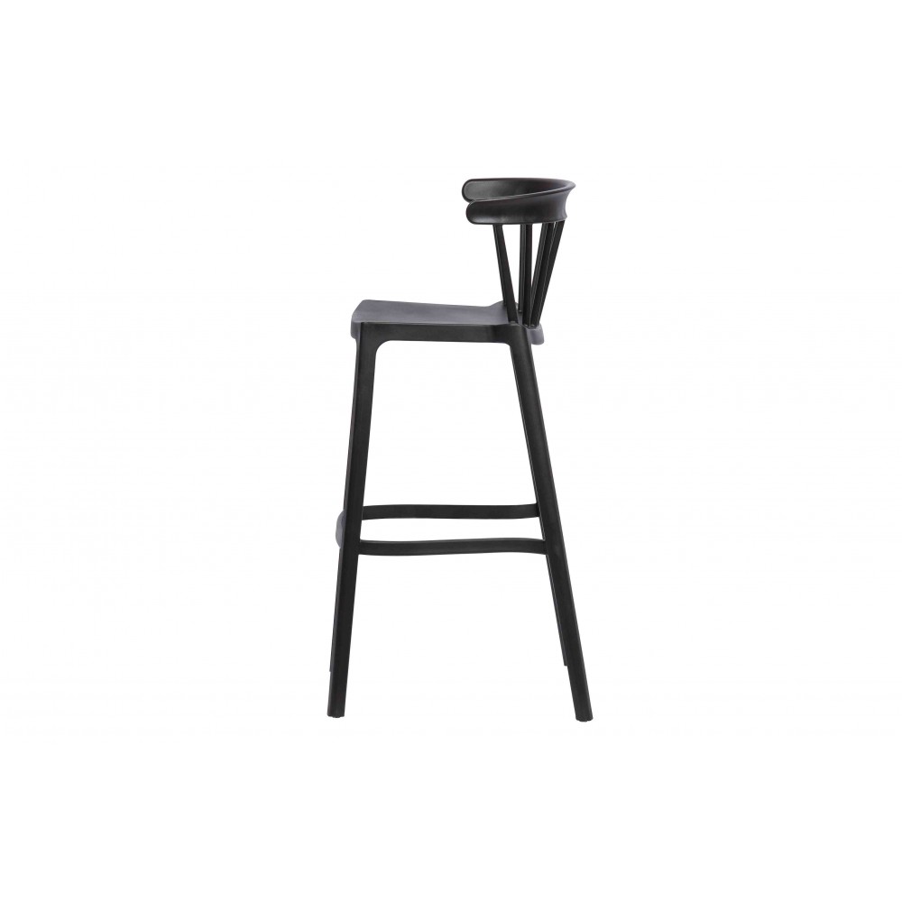 Plastikinė baro kėdė Bliss (juoda), 2 vnt.