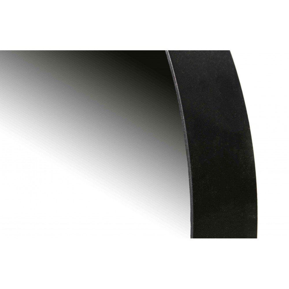 Apvalus veidrodis Doutzen, 80 cm skersm., metalas (juoda)