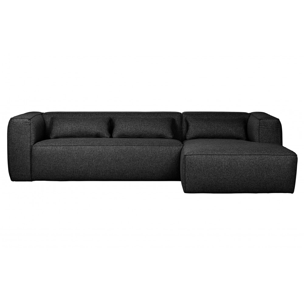 Kampinė sofa Bean, dešininė, su pagalvėlėmis (tamsiai pilka)