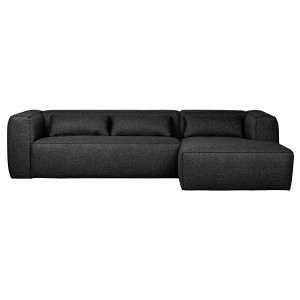 Kampinė sofa Bean, dešininė, su pagalvėlėmis (tamsiai pilka)