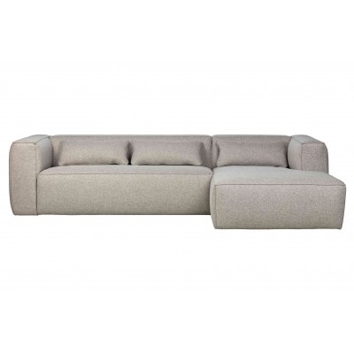 Kampinė sofa Bean, dešininė, su pagalvėlėmis (šviesiai pilka)
