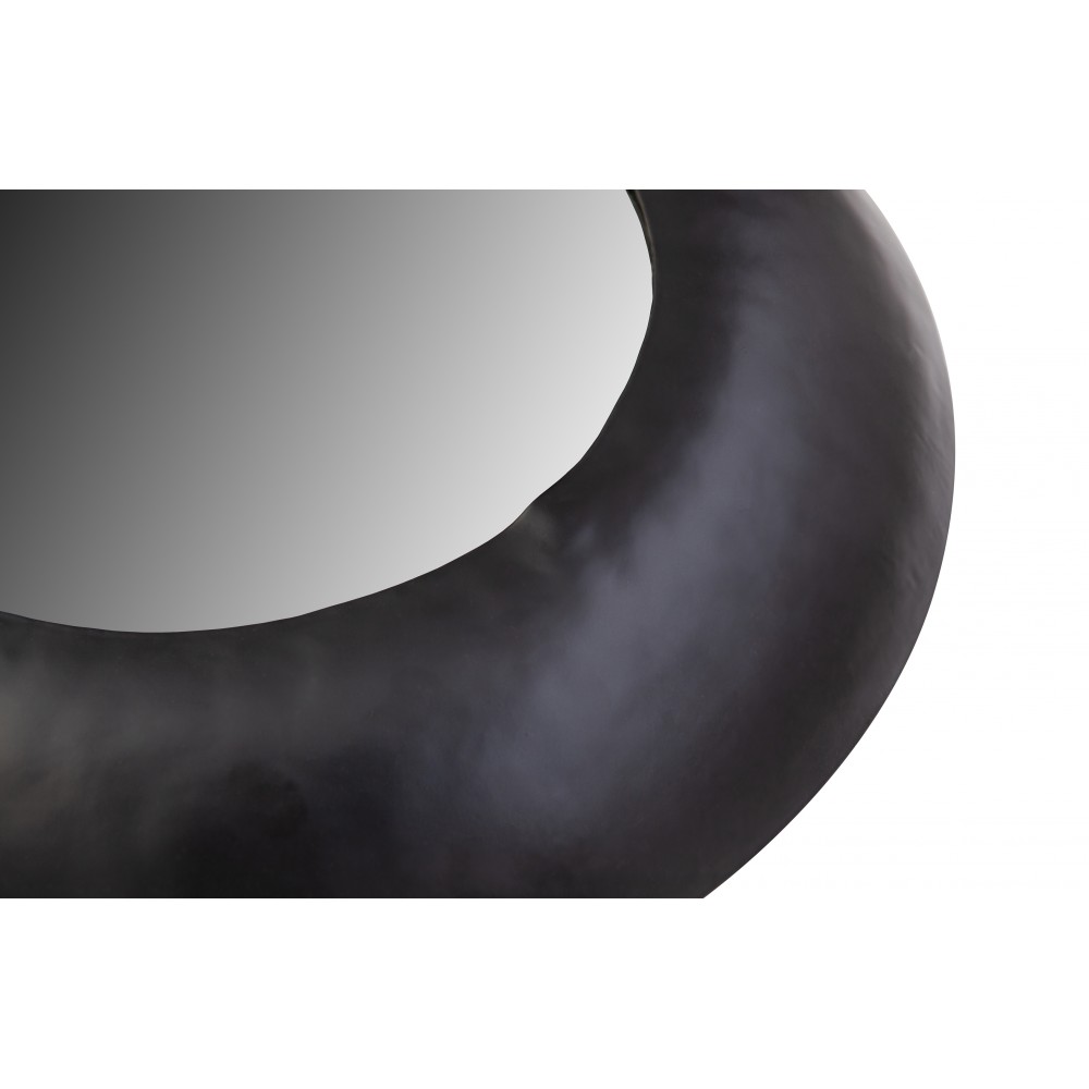 Apvalus veidrodis Wolf, 75 cm skersm., metalas (juoda)