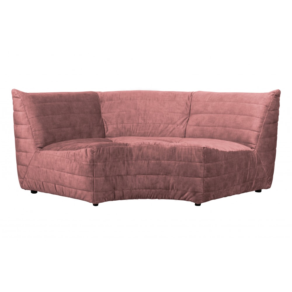 Kampinė modulinė sofa Bag, velvetas (rožinė)