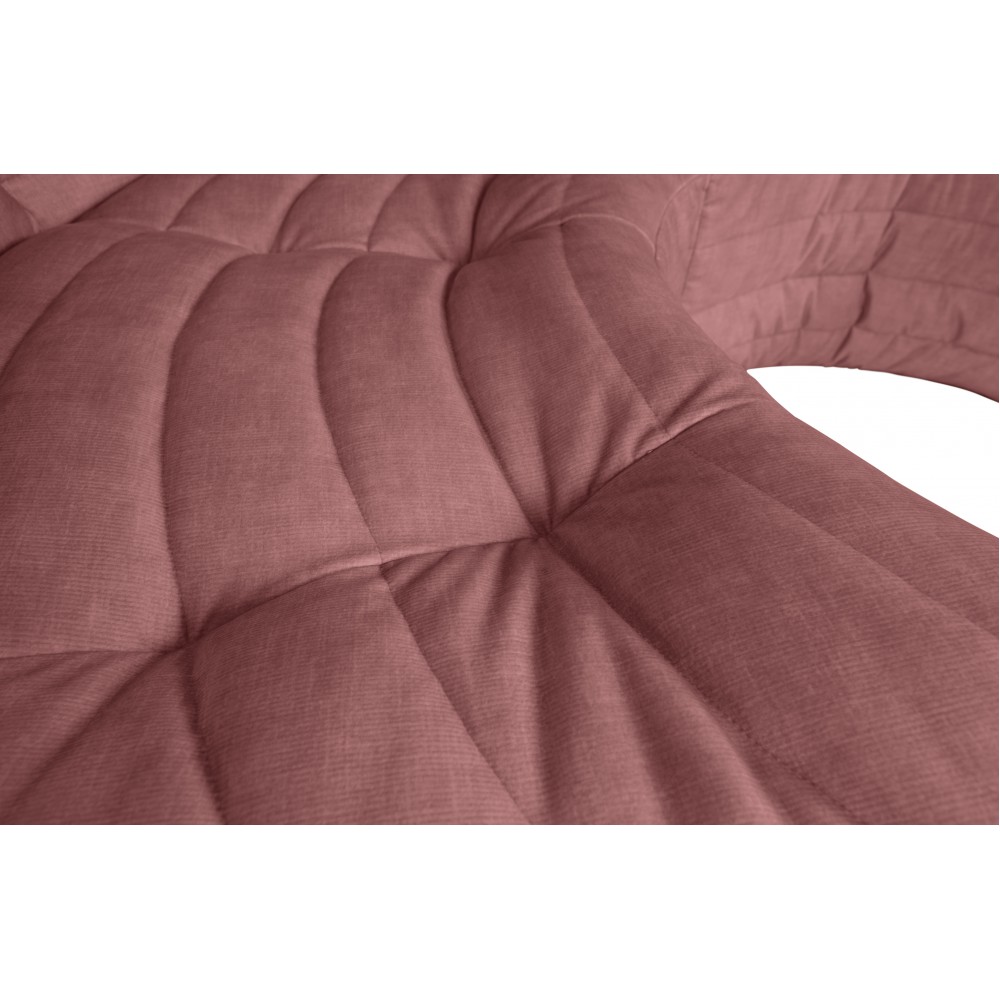 Kampinė modulinė sofa Bag, velvetas (rožinė)