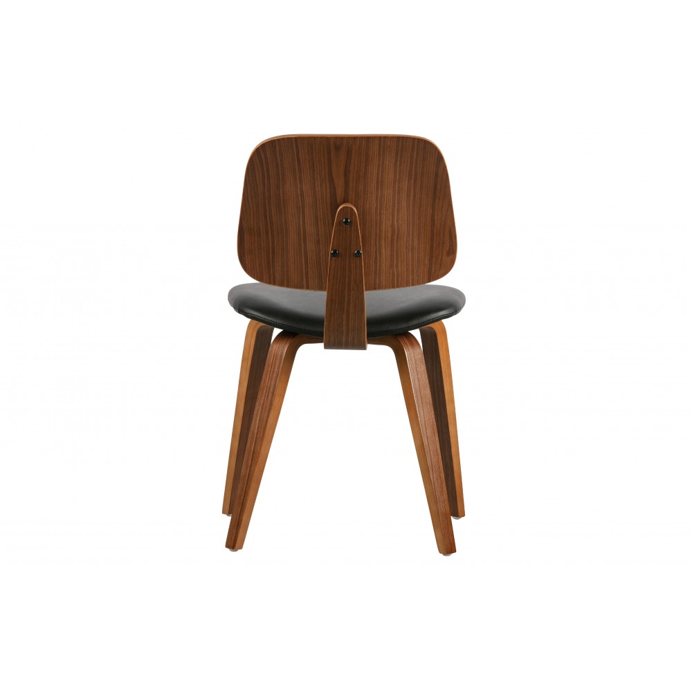 Klasikinė valgomojo kėdė, medis (juoda / riešutmedžio)