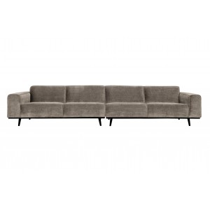 Keturvietė sofa Statement XL, 372 cm, boucle audinys (pilkšvai ruda)