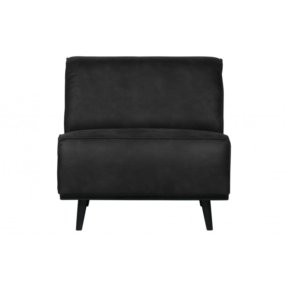 Fotelis Statement Element, suedine medžiaga, primenanti verstą odą (juoda)