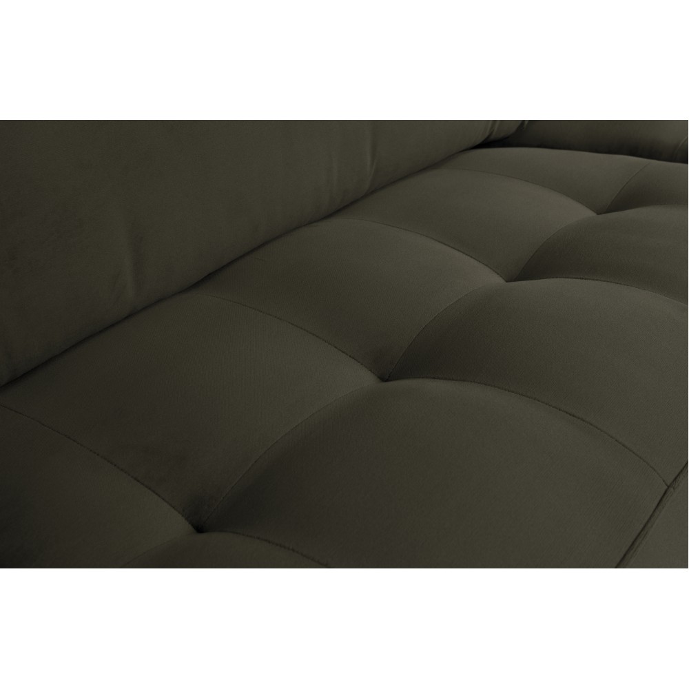 Klasikinė trivietė sofa Rodeo, velvetas (tamsiai žalia)