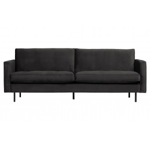 Klasikinė sofa Rodeo, 2.5 vietų, velvetas (juoda)
