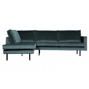 Kampinė sofa Rodeo, kairinė (juoda)