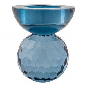 Žvakidė Burano, stiklas (mėlyna)