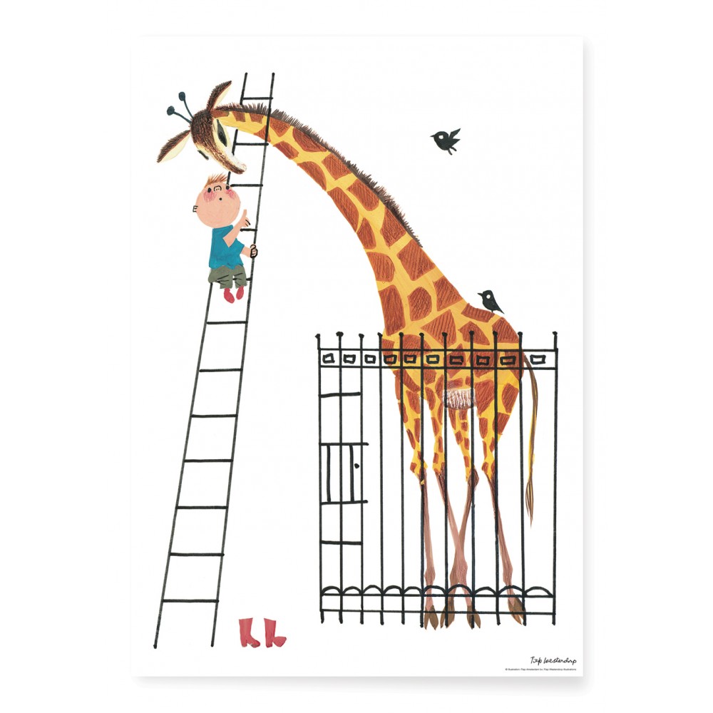 Plakatas, didžiulė žirafa