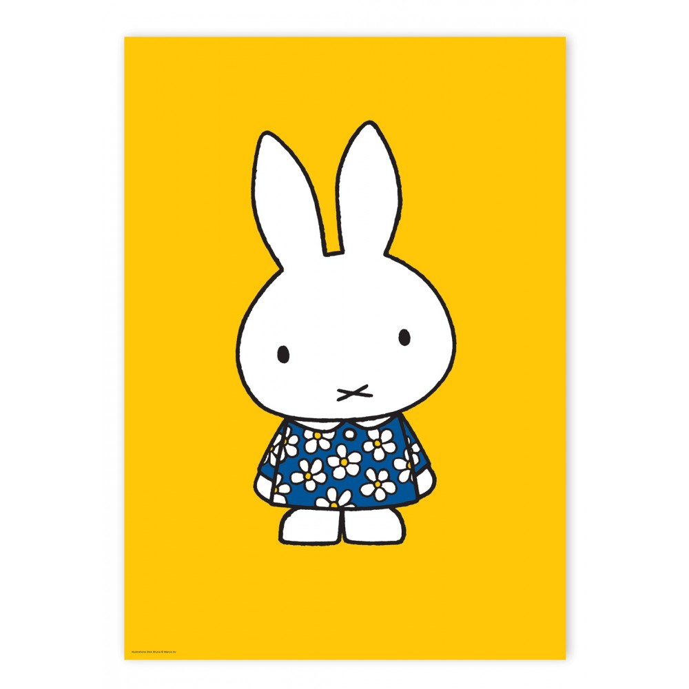 Plakatas, Miffy gėlėta suknelė