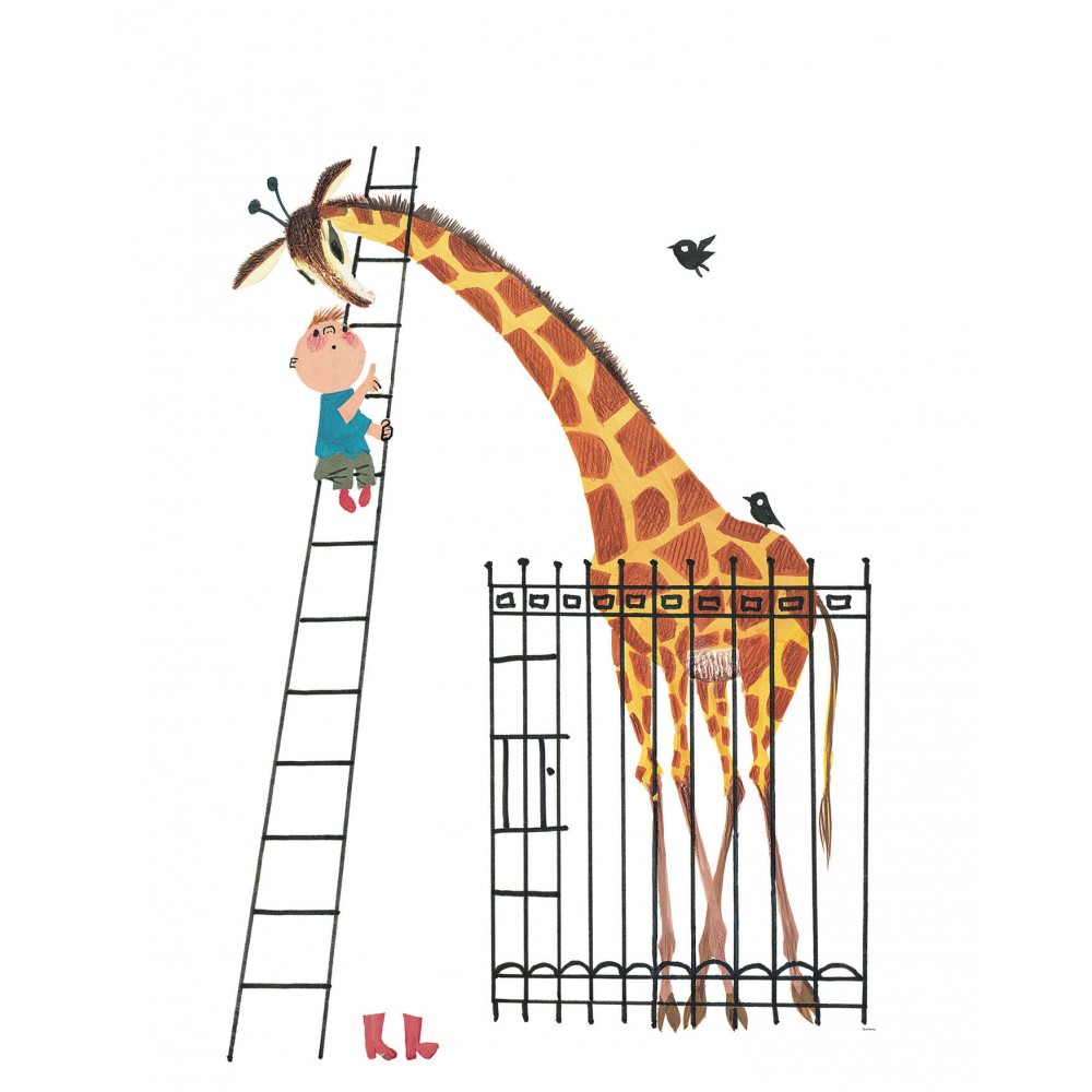 Tapetai vaikams, didžiulė žirafa