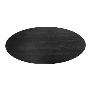 Valgomojo stalo stalviršis Watson, ovalus, 235 cm (juoda) (be rėmo)