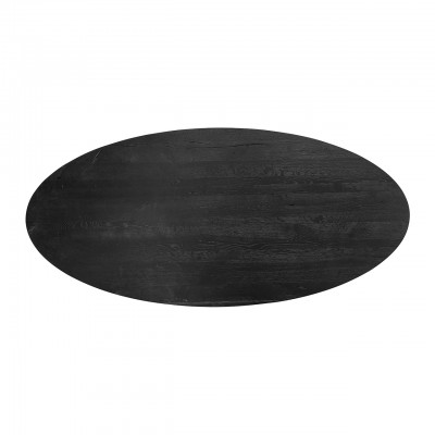 Valgomojo stalo stalviršis Watson, ovalus, 300 cm (juoda) (be rėmo)