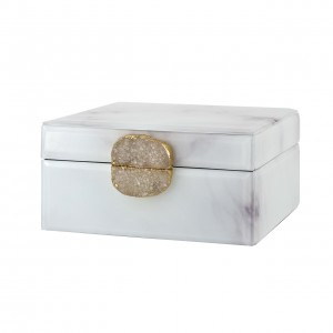 Papuošalų dėžutė Bayou su balto marmuro efektu