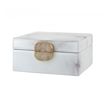 Papuošalų dėžutė Bayou su balto marmuro efektu
